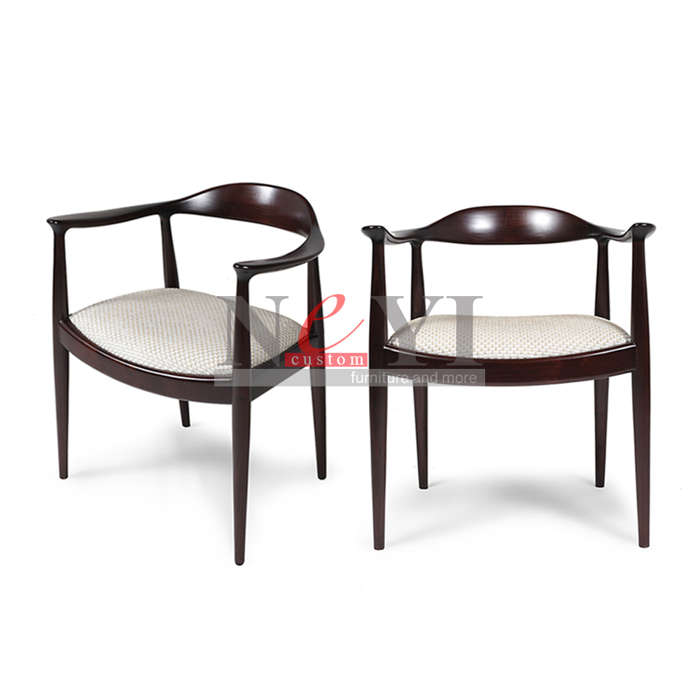 CY026 2020 NEW DESIGN ROOM FURNITURE BLUE FABRIC WOODEN DINING CHAIR