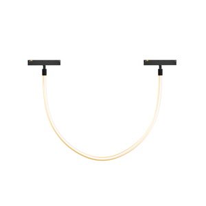Luminaire suspendu de Style moderne nordique noir longue lampe à LED suspendue Tube de Gel de silice pour piste de lustres d'îlot de cuisine - Product Image 1