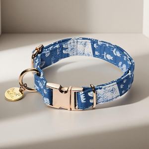 Moda impresa cómodo personalizado algodón lujo y elegante perro Collar personalizado mascota accesorio suave duradero al por mayor OEM ODM - Product Image 1