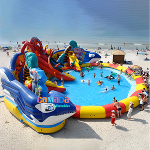 <span class=keywords><strong>Piscine</strong></span> d'intérieur ou extérieure durable de glissière d'eau gonflable de PVC de taille géante commerciale pour le parc aquatique gonflable - Product Image 4
