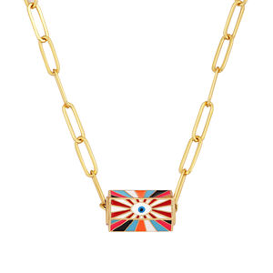 Evil Eye Lucky Alisman Amulette AMOUR <span class=keywords><strong>LOVE</strong></span> Lucky Enamel Collier Focal à breloque colorée, Fournitures de résultats de bijoux bohème de mode - Product Image 6