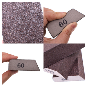 70*100mm Wet &amp; Dry Foam <strong>Sand</strong> <strong>Block</strong> Double-sided Arc Beveled Edge Hand Abrasive Sponge Sanding <strong>Block</strong> for Wood Metal Stone Buffing - Product Image 3