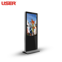 Pantalla Digital LCD Vertical de 43/49/55/65 Pulgadas para Publicidad en Interiores, Kiosco de Señalización Digital con Sistema Android/Windows