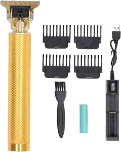 Tondeuse à cheveux électrique professionnelle T9 pour hommes, rechargeable, machine de coupe de cheveux, outil de coiffure 0 mm, tondeuse de barbier, outil de coiffage, métal RV - Product Image 1