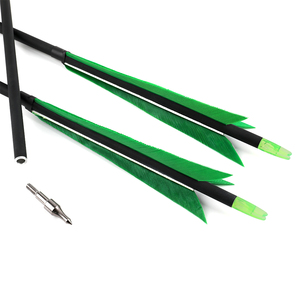 PG1ARCHERY Flèches en carbone de 30 pouces 5.8 "Feather Fletching avec points de champ amovibles Flèche d'entraînement de tir à l'<span class=keywords><strong>arc</strong></span> pour poulies - Product Image 2