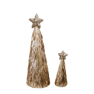 Cây hình nón giáng sinh với ngôi sao trên các đồ trang trí long lanh hàng đầu cho trang trí kỳ nghỉ navidad - Product Image 6