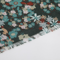 Écharpe à imprimé floral pour femmes, 90x180cm, châle en polyester doux et chaud, design personnalisé