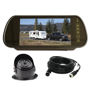Monitor de Espejo Retrovisor de Repuesto AHD de 7 Pulgadas y 1080P con Cámara de Reversa con Domo para Caravana/Camión - Product Image 1
