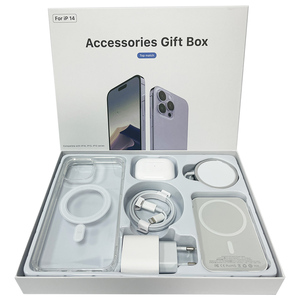 Christmas Gift Power bank 6 In 1 Wireless Magnetic Charger Phone Case Digital Gift Box Set Fro 11 to 14 pro max