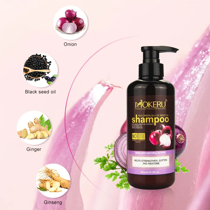 Mokeru Best hair growth shampoo onion shampoo series onion growth oil 100% natural shampoo