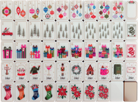 Ensemble de Mahjong de Noël de Luxe, 160 Tuiles, Design Vintage Casse-Noisette, Cadeau de Fêtes Personnalisé en Acrylique à Quatre Couches