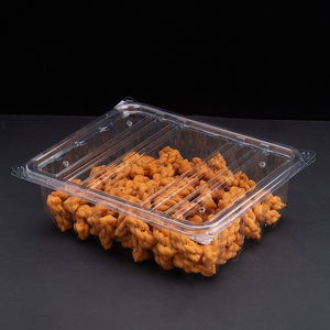 Tùy chỉnh in rõ ràng thức ăn vật nuôi cấp bao bì <span class=keywords><strong>container</strong></span> dùng một lần dập nổi vận chuyển gấp hộp - Product Image 2