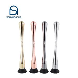 Venta al por mayor palo martillo rompehielos Acero inoxidable mortero oro rosa cóctel Mojito Muddler cóctel con logotipo - Product Image 1