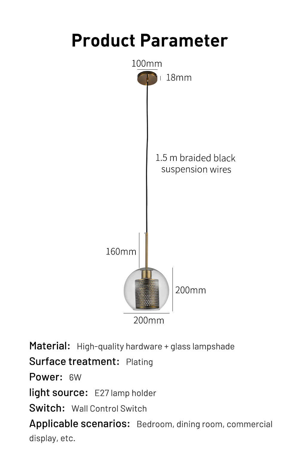 Nordic Circle Chandelier Kitchen Modern Lighting E27 Hanging Pendant Lamp Round Shade led Modern Glass Pendant Light