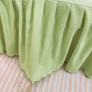 Juego de Ropa de Cama de 3 Piezas con Volantes en el Borde, Color Sólido, Algodón Lavado, Agradable al Tacto, Tamaño King, Sábana Ajustable Antideslizante - Product Image 2