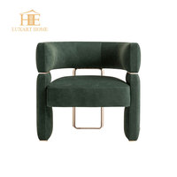 Canapé individuel en velours de luxe, design moderne et exclusif, pour salon