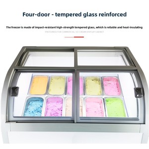 <span class=keywords><strong>Vitrine</strong></span> Réfrigérée Commerciale Portable YINZHENG à Refroidissement Direct pour Glaces et Sucettes Glacées avec Porte Coulissante en Verre - Product Image 4