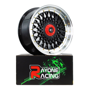 Rines de Aleación para Auto China Flow Formed DX163 Deep Dish <span class=keywords><strong>BML</strong></span>+Gold Rivets de 15 y 17 Pulgadas con Doble PCD - Product Image 1
