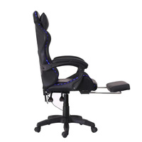 Chaise de gaming exécutive en cuir la plus vendue avec lumières LED RGB rafraîchissantes et dossier haut inclinable