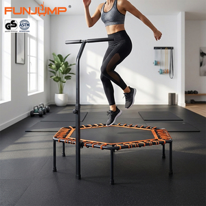 Mini <span class=keywords><strong>trampoline</strong></span> d'intérieur Funjump 51 pouces pour adultes, pliable, avec poignée, pour exercices de fitness - Product Image 1