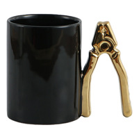 Tasse en céramique électroplaquée de luxe créative pour la maison, le bureau, le restaurant, tasse à café fantaisie, mug outil de bricolage, tasse à lait