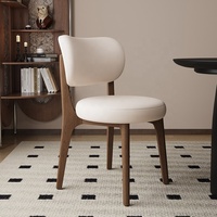 Chaises de Salle à Manger Modernes de Luxe Nouveau Design Tissu et Cuir Décoratives pour Café et Salon à Tenon et Mortaise