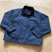 Blouson Bomber Court Personnalisé pour Hommes, Style Vintage, en Denim Sergé, Patchwork, Toile, Veste Décontractée, Veste Cargo Unie – Vente en Gros