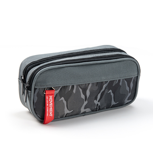 Borsa mimetica a doppia penna <span class=keywords><strong>per</strong></span> ragazzi studenti delle scuole <span class=keywords><strong>medie</strong></span> e superiori multistrato astuccio cancelleria - Product Image 1