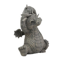 Statue de dragon de jardin en résine, figurines de jardin zen pour la décoration extérieure et de bureau, statuette de dragon à motifs animaliers