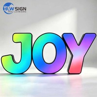 Panneau acrylique RGB pour tableau noir/blanc, lettres LED RGB avec bordure en acier inoxydable, enseignes LED programmables