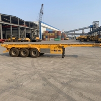 Nouvelle semi-remorque à châssis en acier JINFENG, à poutre droite, pour conteneurs de 20 et 40 pieds, remorques de camion robustes, taille personnalisable, Air