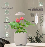 Kotak Hadiah Berisi Pot Tanaman Self Watering dengan Lampu LED 5W, Timer Otomatis 16/8 Jam, Penutup Lampu Ramah Lingkungan yang Dapat Disesuaikan Tingginya
