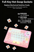 Clavier mécanique à une main CM45 pour le gaming avec bouton de programmation macro, design personnalisé pour gaucher, matériau PVC