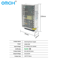 OMCH 100W Mini Taille Mode de Commutation Alimentation SMPS Personnalisable AC DC 5V 12V 24V 20A 8.3A 4.2A Transformateur LED 60Hz Industrie