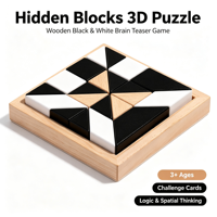 Set Puzzle Kayu Edukatif Permainan Keluarga dengan Lonceng Mainan Prasekolah