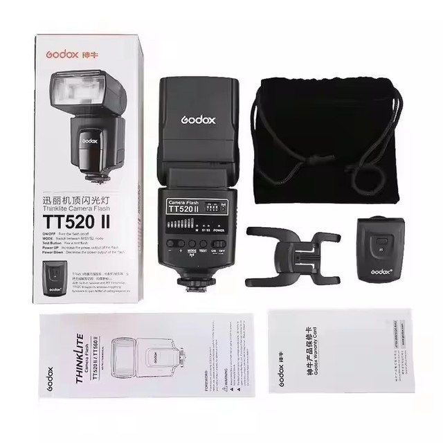 Godox Professional DSLR Camera Flash TT520II  Speedlite Built in 433MHz Wireless Signal Hot Shoe Compatible With Canon