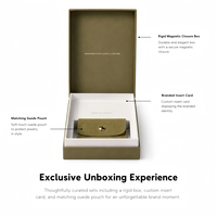 Juego de Empaque de Joyería de Microfibra Ecológica con Logotipo Personalizado, Caja de Regalo de Papel Verde de Lujo con Bolsa de Gamuza para Collar y Pendientes