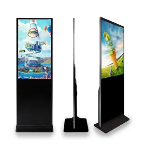 Quiosque digital infravermelho para publicidade LCD, suporte de chão com toque infravermelho interno de 4K 55 polegadas