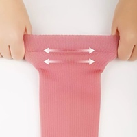 Chaussettes de compression montantes en nylon tricoté respirant rose pour femme, personnalisables en gros, classe 2, 20-30 mmHg, pour la grossesse