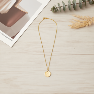 Collana con Targhetta a L in Acciaio Inossidabile Monofacciale L 19cm - Product Image 2