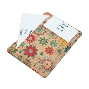 Hot Sell Customized Logo <b>RFID</b> <b>Blocking</b> Slim Card Holder Bifold Vegan Cork Card Holder Eco Friendly <b>Wallet</b> for Women - Product Image 6