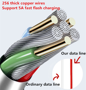 Ba-trong-một Nylon dệt Cáp dữ liệu với kim loại vỏ nhôm điện thoại di động sạc Cáp cho <span class=keywords><strong>Android</strong></span> ngân hàng điện cho máy in - Product Image 3