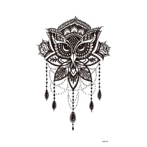 Autocollant de <span class=keywords><strong>tatouage</strong></span> temporaire imperméable, style gothique, rose, revolver, mandala, hibou, tibétain, faux <span class=keywords><strong>tatouage</strong></span>, demi-bras, autocollants d'art corporel pour hommes - Product Image 3