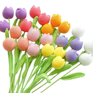 Hochwertiger neuer Stil Schönheit Tulipennenblumen Häkel-Spielzeug mit günstigem Preis für Freund Geschenke