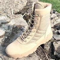 Logo personnalisable Bottes de sécurité tactiques pour hommes Chaussures de randonnée confortables en cuir, imperméables et respirantes avec support OEM