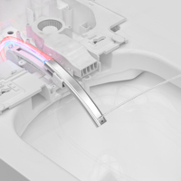 Toilette intelligente de luxe à usage complet, glaçure noire, forme carrée, toilette intelligente automatique intelligente avec nettoyage par buse UV