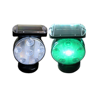 Balise solaire à base magnétique puissante, modes clignotant/synchronisé, lumière d'avertissement de circulation blanche, protection IP66, PC/ABS pour équipement lourd en métal