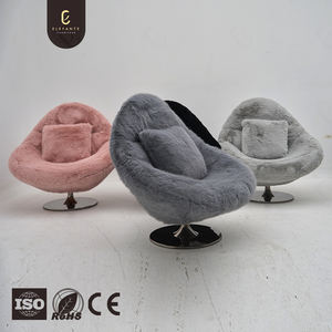 Kursi Ruang Tamu Desain Mewah yang Dapat Disesuaikan, Kursi Santai Putar Tunggal Modern Berwarna-warni, Kursi Santai Bulu Berkualitas Tinggi untuk Rumah Mewah - Product Image 2