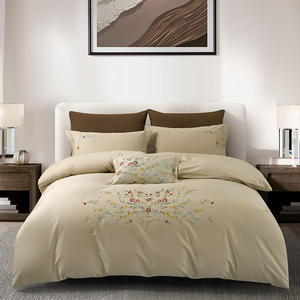 طقم غطاء لحاف من ألينهوم طراز ويسبر، 100% قطن عالي الجودة، غطاء لحاف بلون موحد مقاس كوين مع تطريز - Product Image 2