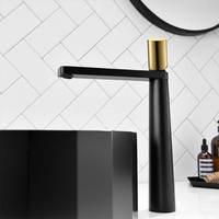 Robinet de salle de bain en laiton massif, mitigeur de lavabo monocommande à poser pour projets hôteliers et d'appartements en gros
